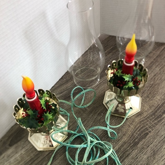 Vtg Electric Hurricane Candle Lamps - Picture 14 of 15